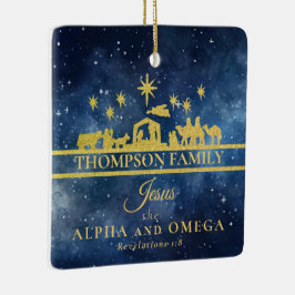 Names of Jesus Nativity Photo New Baby Isaiah 9 6 Keramikornament