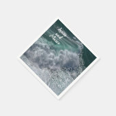 Names, sea and love photo and doodle serviette (Ecke)