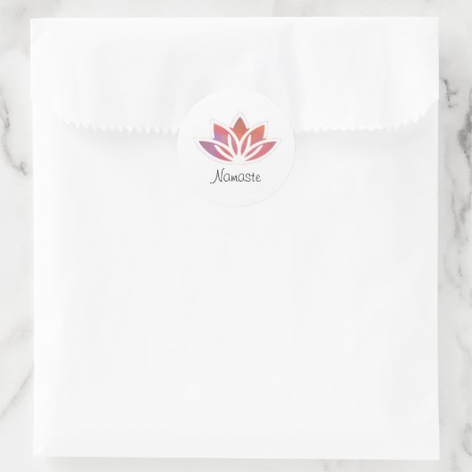 Nameste Lotus Aufkleber (Tasche)