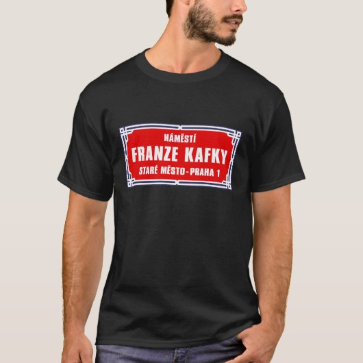 Námestí Franze Kafky, Prag, tschechischer T-Shirt (Vorderseite)
