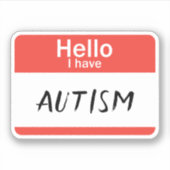 Nametag Autism Custom-Cut Vinyl Sticker (Vorderseite)