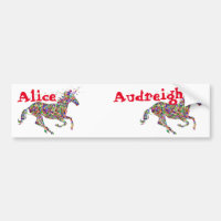 Nametags Alice und Audreigh Multicolored Unicorn