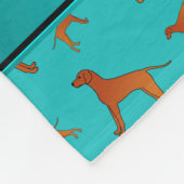 Nametürkis Rhodesian ridgeback Hunde Fleecedecke (Ecke)
