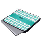 Nametürkis-Volleyballmuster Laptopschutzhülle (Vorne Knopf)