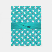 Nametürkisbürsten und Zahnmuster Fleecedecke (Vorderseite)