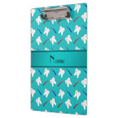 Nametürkisbürsten und Zahnmuster Klemmbrett (Links)