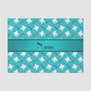 Nametürkisbürsten und Zahnmuster Seidenpapier