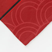 Namevolleyballschwarz-Rothalbkreise Fleecedecke (Ecke)