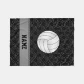 Namevolleyballschwarzhalbkreise Fleecedecke (Vorderseite (Horizontal))