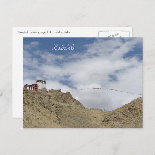 Namgyal Tsemo gompa, Leh, Ladakh, Indien Postkarte (Vorne/Hinten)