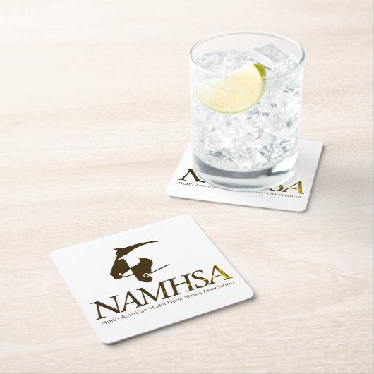 NAMHSA-Untersetzer Rechteckiger Pappuntersetzer (Vor Ort)