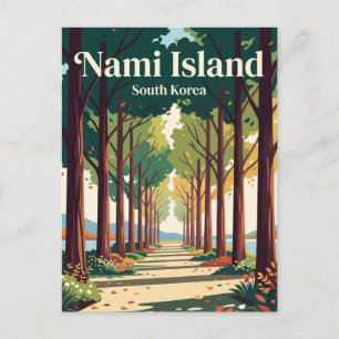 Nami-Insel Südkorea Postkarte
