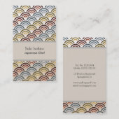 Nami japanisches asiatisches Webart-Muster Visitenkarte (Vorne/Hinten)