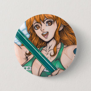 Nami ~ Katzen Einbrecherin Button