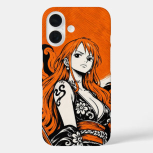 Nami One Piece Orange Ästhetik Anime iPhone-Hülle iPhone 16 Hülle
