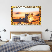 Namib Desert Cheetah Wall Art Leinwanddruck (Insitu (Schlafzimmer))