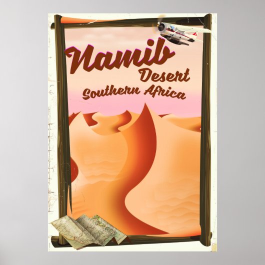 Namib Wüste, Südafrika Reiseplakat Poster (Vorne)