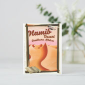 Namib Wüste, Südafrika Reiseplakat Postkarte (Stehend Vorderseite)