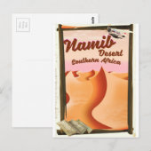 Namib Wüste, Südafrika Reiseplakat Postkarte (Vorne/Hinten)