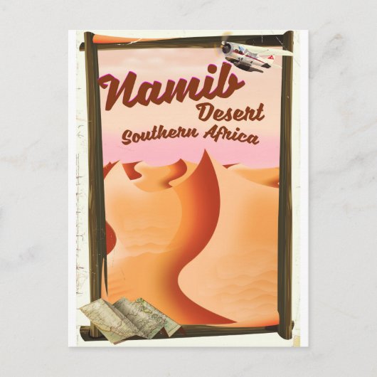 Namib Wüste, Südafrika Reiseplakat Postkarte (Vorderseite)