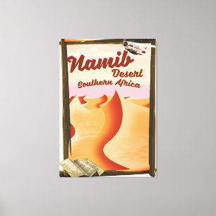 Namib-Wüsten-Reiseplakat, Südafrika Leinwanddruck