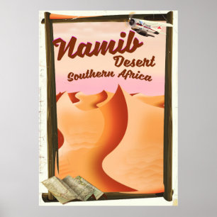 Namib-Wüsten-Reiseposter, Südafrika Poster