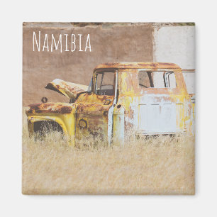 Namibia Africa Abandoned Car Wreck Landscape Magnet