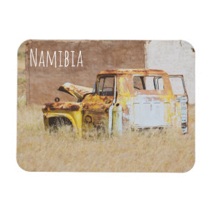 Namibia Africa Abandoned Car Wreck Landscape Magnet