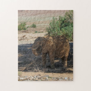 Namibia Africa Huab River Elephant Damaraland Puzzle
