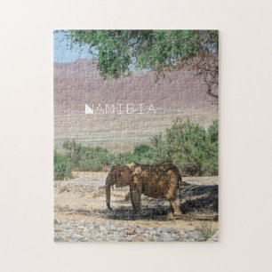 Namibia Africa Huab River Elephant Damaraland Puzzle
