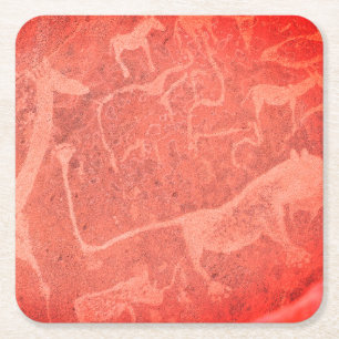 Namibia Africa Rock Art Malerei Rechteckiger Pappuntersetzer