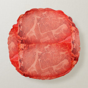 Namibia Africa Rock Art Malerei Rundes Kissen