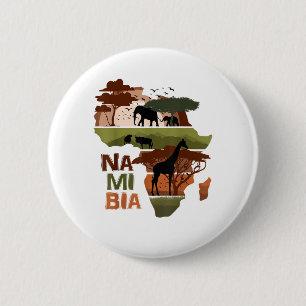 Namibia Africa Sunset Continental Nature Wild Life Button