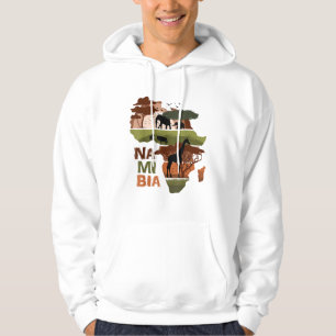 Namibia Africa Sunset Continental Nature Wild Life Hoodie