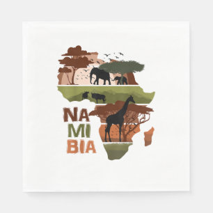 Namibia Africa Sunset Continental Nature Wild Life Serviette