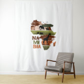 Namibia Africa Sunset Continental Nature Wild Life Wandteppich (Beispiel)