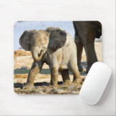 Namibia, Afrika: Baby African Elephant Mousepad (Mit Mouse)