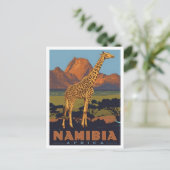 Namibia Afrika Vintage Reise  Postkarte (Stehend Vorderseite)