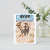 Namibia Afrika Wildlife Safari Postkarte (Stehend Vorderseite)