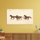 Namibia, Aus. Gruppe von Wildpferden auf Leinwanddruck (Insitu (Wohnzimmer))