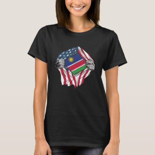 Namibia-Blutflagge im Inneren von Me Namibia T-Shirt