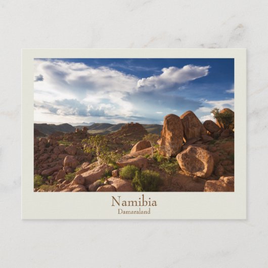 Namibia - Damaraland Postkarte mit Text (Vorderseite)
