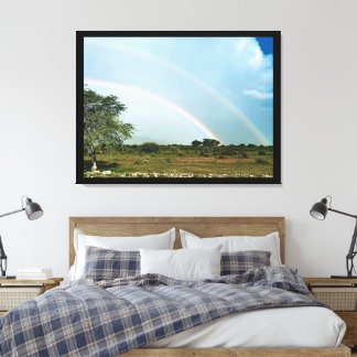 Namibia Doppelregenbogen Leinwanddruck