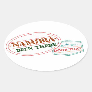 Namibia dort getan dem ovaler aufkleber