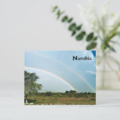 Namibia Double Rainbow Postkarte (Stehend Vorderseite)