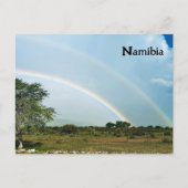 Namibia Double Rainbow Postkarte (Vorderseite)