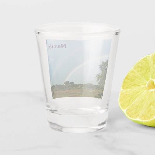 Namibia Double Rainbow Schnapsglas (Rückseite)