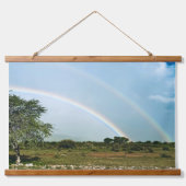 Namibia Double Rainbow Wandteppich Mit Holzrahmen (Vorne)