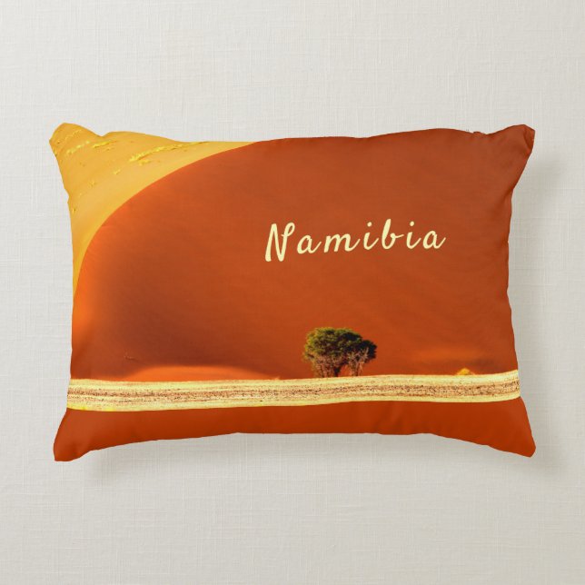 Namibia-Dunes aus Sossusvlei-Foto mit Text Dekokissen (Vorderseite)