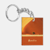 Namibia-Dunes aus Sossusvlei-Foto mit Text Schlüsselanhänger (Vorderseite links)